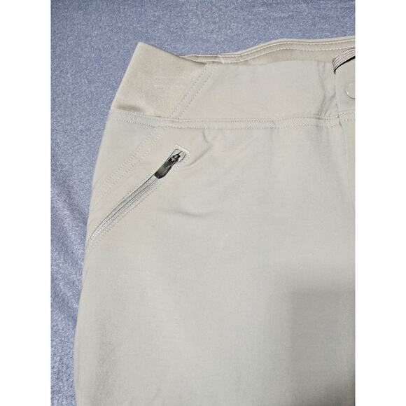 Columbia Shorts Women’s 10 Khaki Board Shorts Zip Pockets Drawstring - Picture 3 of 11